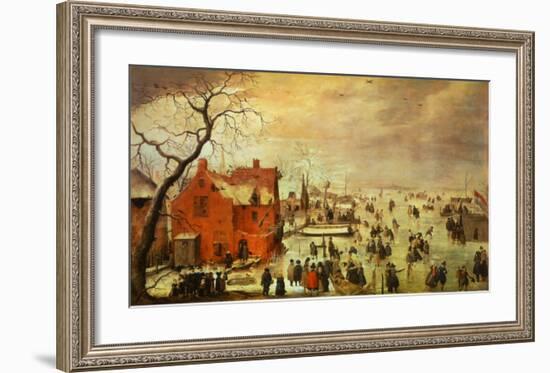 Icy Landscape-Hendrick Avercamp-Framed Collectable Print