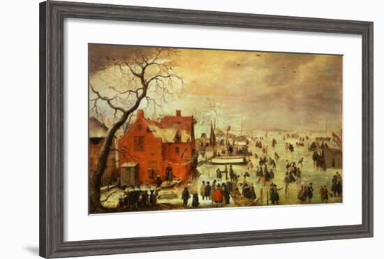 Icy Landscape-Hendrick Avercamp-Framed Collectable Print