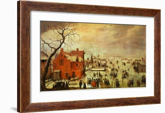 Icy Landscape-Hendrick Avercamp-Framed Collectable Print