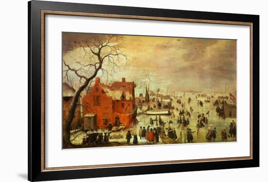 Icy Landscape-Hendrick Avercamp-Framed Collectable Print