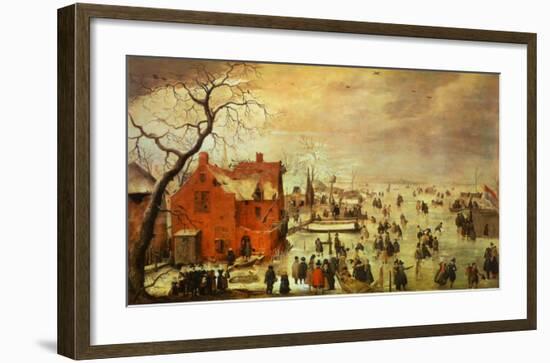 Icy Landscape-Hendrick Avercamp-Framed Collectable Print