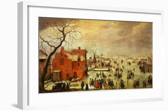 Icy Landscape-Hendrick Avercamp-Framed Collectable Print