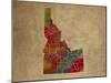 ID Colorful Counties-Red Atlas Designs-Mounted Giclee Print