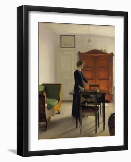 Ida in an Interior, 1897-Vilhelm Hammershoi-Framed Giclee Print