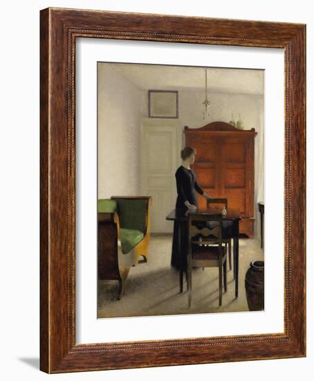 Ida in an Interior, 1897-Vilhelm Hammershoi-Framed Giclee Print