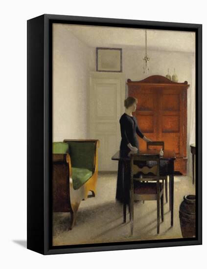 Ida in an Interior, 1897-Vilhelm Hammershoi-Framed Premier Image Canvas