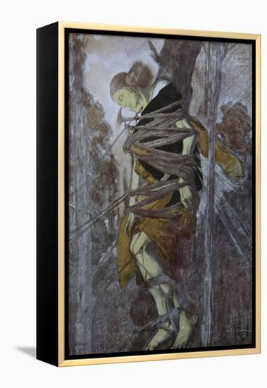 Ida Rubinstein in the Play the Martyrdom of St. Sebastian by Gabriele D'Annuzio, 1922-Léon Bakst-Framed Premier Image Canvas