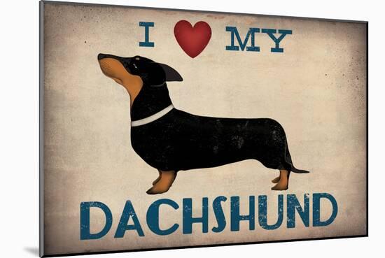 IDachshund Longboards - Love v2-Ryan Fowler-Mounted Art Print