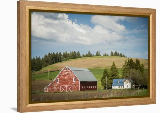 Idaho, Camas Prairie, Keuterville Farm and Barn-Alison Jones-Framed Premier Image Canvas