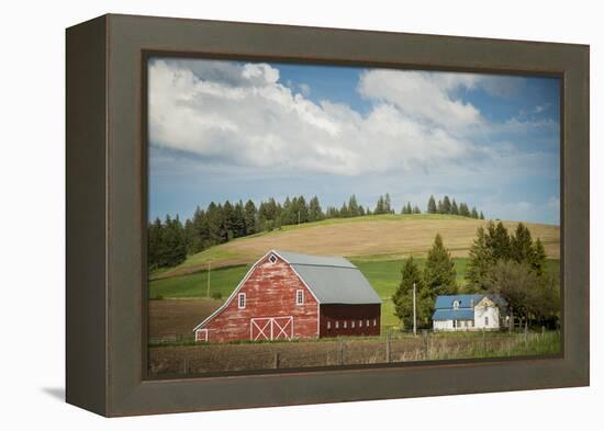 Idaho, Camas Prairie, Keuterville Farm and Barn-Alison Jones-Framed Premier Image Canvas