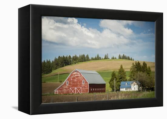 Idaho, Camas Prairie, Keuterville Farm and Barn-Alison Jones-Framed Premier Image Canvas