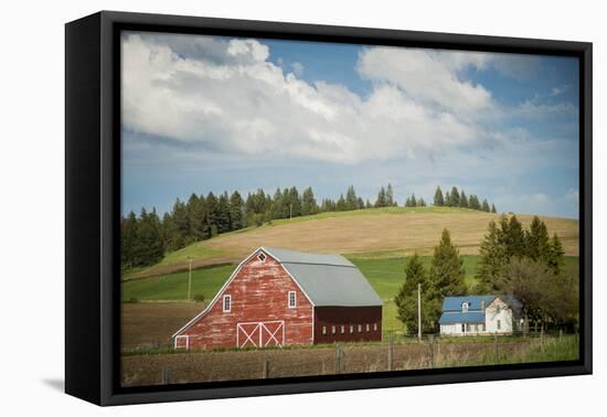 Idaho, Camas Prairie, Keuterville Farm and Barn-Alison Jones-Framed Premier Image Canvas