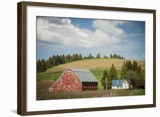 Idaho, Camas Prairie, Keuterville Farm and Barn-Alison Jones-Framed Photographic Print