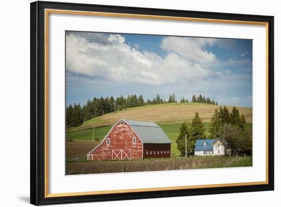 Idaho, Camas Prairie, Keuterville Farm and Barn-Alison Jones-Framed Photographic Print