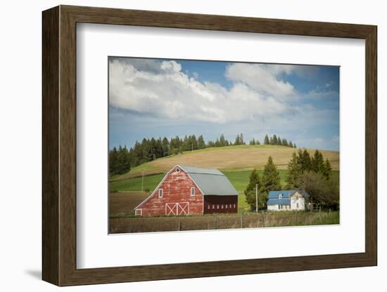 Idaho, Camas Prairie, Keuterville Farm and Barn-Alison Jones-Framed Photographic Print