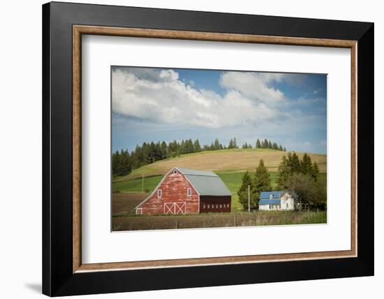 Idaho, Camas Prairie, Keuterville Farm and Barn-Alison Jones-Framed Photographic Print