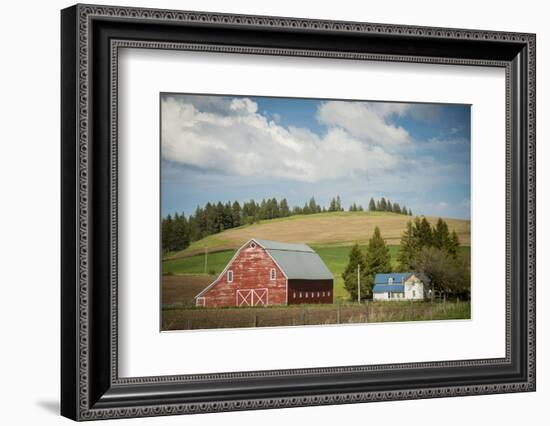 Idaho, Camas Prairie, Keuterville Farm and Barn-Alison Jones-Framed Photographic Print