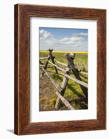 Idaho, Camas Prairie, Wooden Fence at Tolo Lake Access Area-Alison Jones-Framed Photographic Print