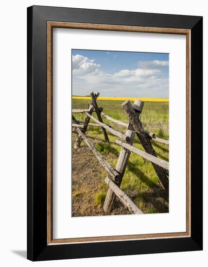 Idaho, Camas Prairie, Wooden Fence at Tolo Lake Access Area-Alison Jones-Framed Photographic Print