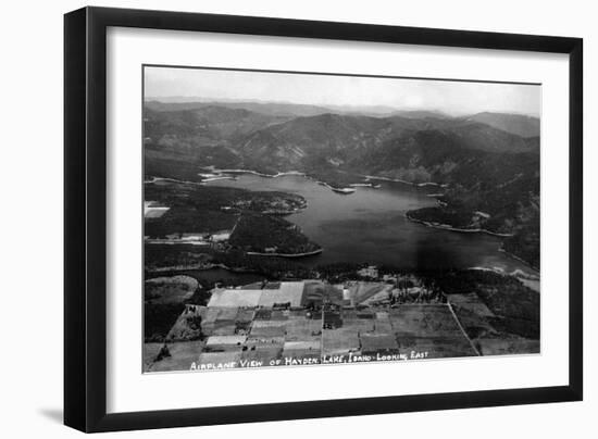 Idaho - Hayden Lake Aerial-Lantern Press-Framed Art Print