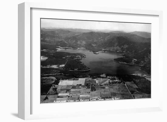 Idaho - Hayden Lake Aerial-Lantern Press-Framed Art Print