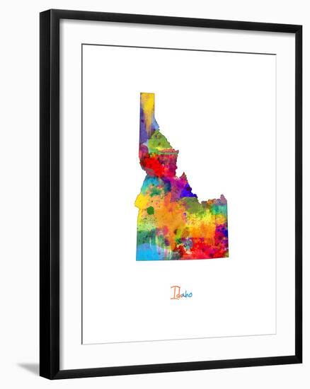 Idaho Map-Michael Tompsett-Framed Art Print