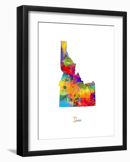 Idaho Map-Michael Tompsett-Framed Art Print