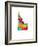 Idaho Map-Michael Tompsett-Framed Art Print