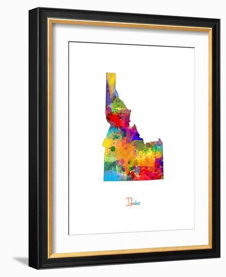 Idaho Map-Michael Tompsett-Framed Art Print