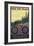 Idaho - Mountain Bike Scene-Lantern Press-Framed Premium Giclee Print