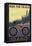 Idaho - Mountain Bike Scene-Lantern Press-Framed Stretched Canvas
