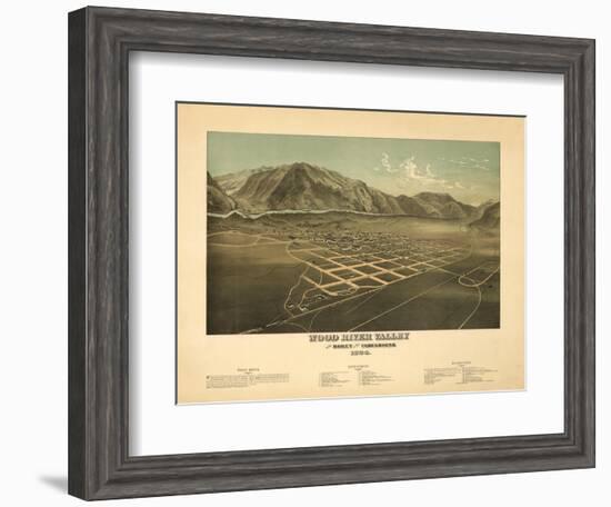 Idaho - Panoramic Map of Hailey-Lantern Press-Framed Art Print