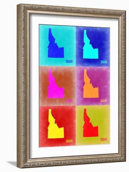 Idaho Pop Art Map 2-NaxArt-Framed Art Print