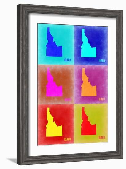 Idaho Pop Art Map 2-NaxArt-Framed Art Print