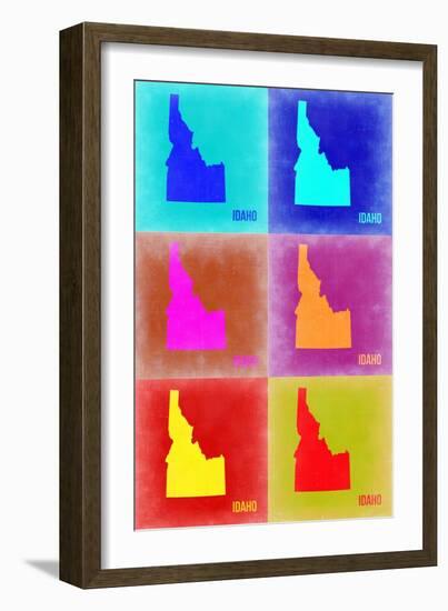 Idaho Pop Art Map 2-NaxArt-Framed Art Print