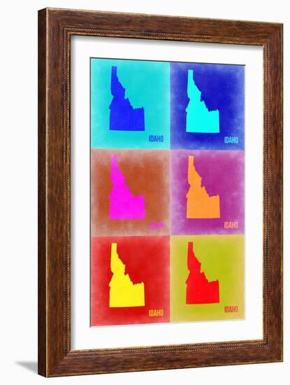 Idaho Pop Art Map 2-NaxArt-Framed Art Print