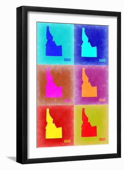 Idaho Pop Art Map 2-NaxArt-Framed Art Print