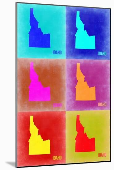 Idaho Pop Art Map 2-NaxArt-Mounted Art Print