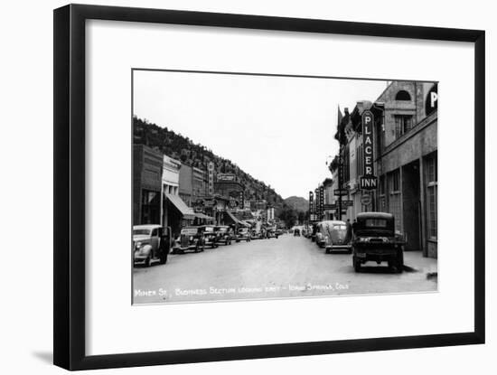 Idaho Springs, Colorado - Miner Street East View-Lantern Press-Framed Art Print