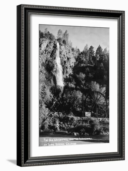 Idaho Springs, Colorado - Old Waterwheel and Waterfall-Lantern Press-Framed Art Print