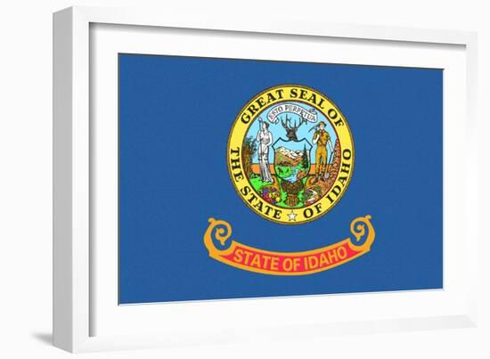 Idaho State Flag-Lantern Press-Framed Art Print