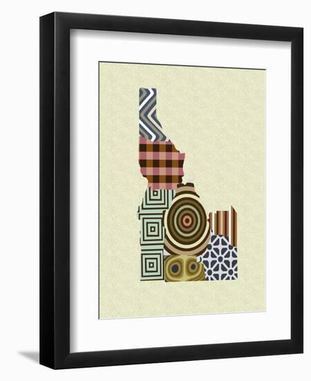 Idaho State Map-Lanre Adefioye-Framed Giclee Print