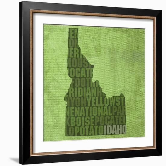 Idaho State Words-David Bowman-Framed Giclee Print