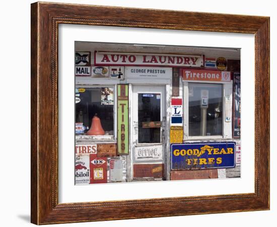 Idaho, Usa; Signs on an Old Gas Station in the American Midwest-Dan Bannister-Framed Photographic Print