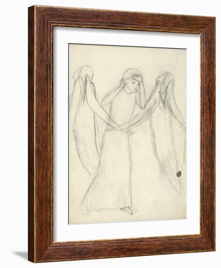 Idea for 'La Belle Dame Sans Merci' (Pencil on Paper) (See also 200312)-Elizabeth Eleanor Siddal-Framed Giclee Print