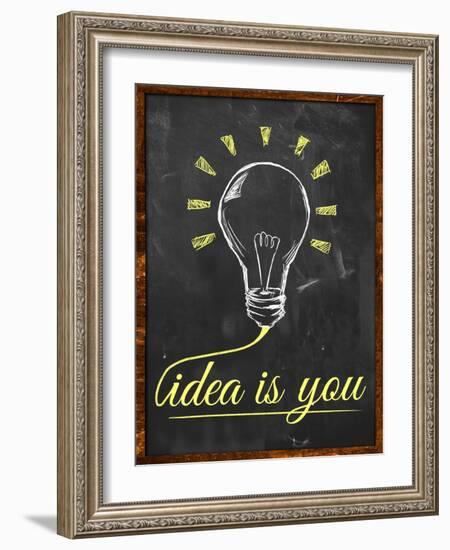 Idea Is You Wallpaper Blackboard-NatanaelGinting-Framed Art Print