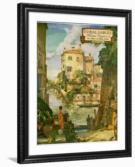 “Ideal Florida Homes at Coral Gables, 1926-null-Framed Giclee Print