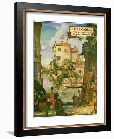 “Ideal Florida Homes at Coral Gables, 1926-null-Framed Giclee Print