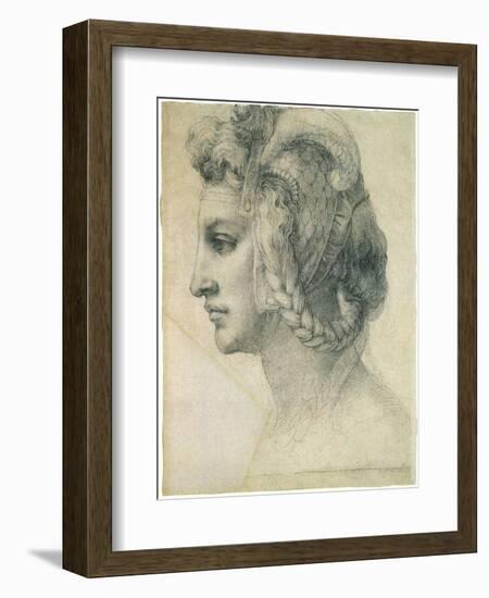 Ideal Head of a Woman, 1526-Michelangelo Buonarroti-Framed Giclee Print