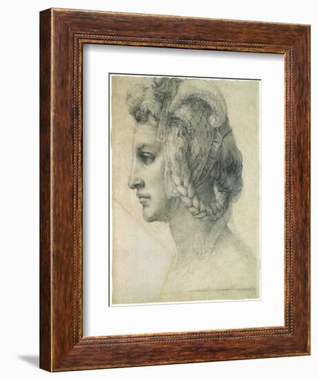 Ideal Head of a Woman, 1526-Michelangelo Buonarroti-Framed Giclee Print